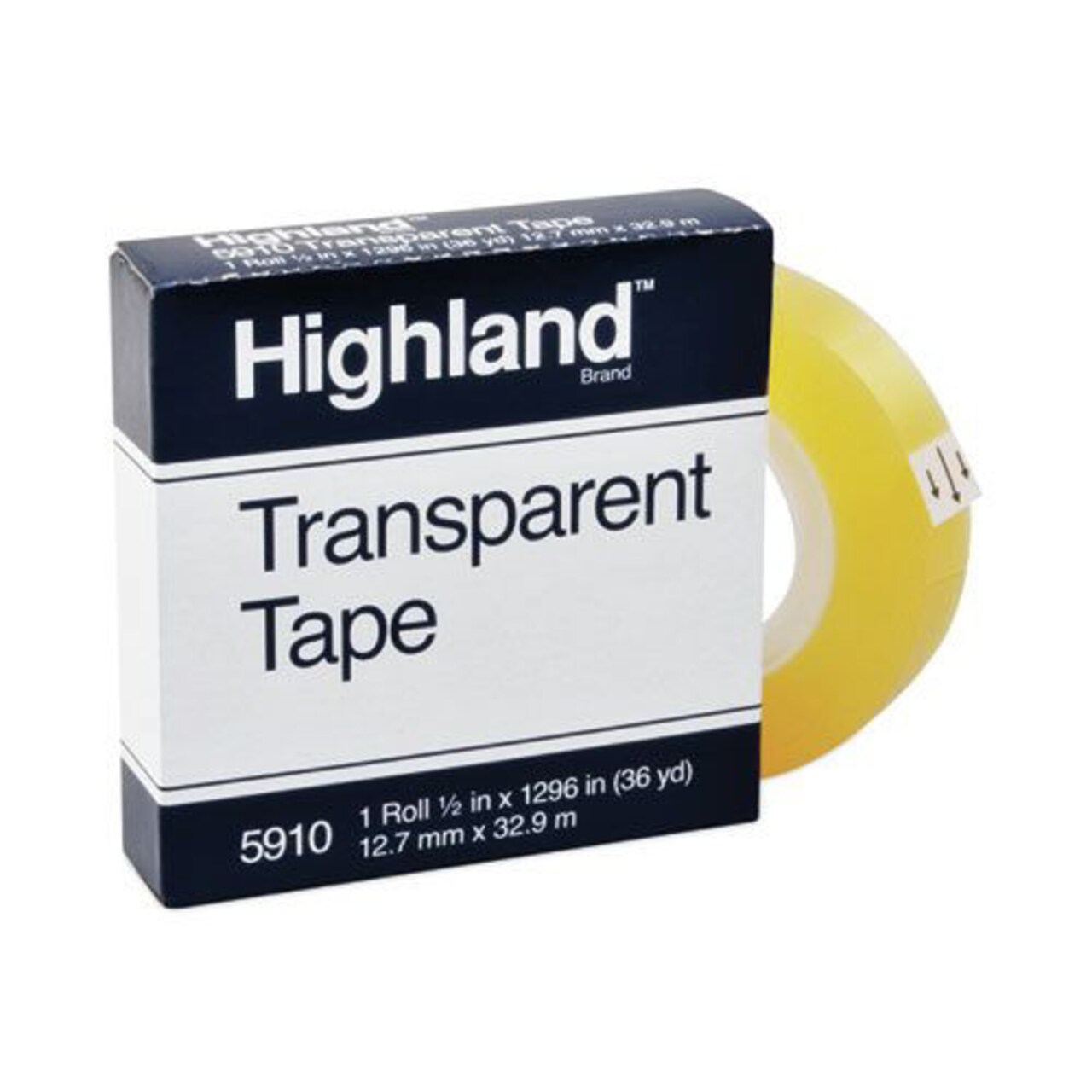 Highland 0.5 in. x 36 yards 1 in. Core Transparent Tape - Clear (1-Roll)
